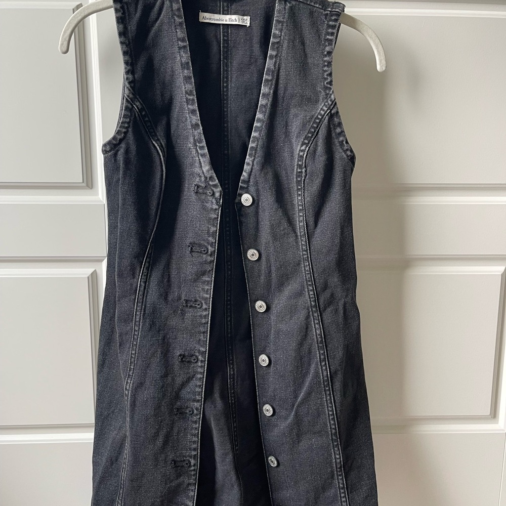 Abercrombie & Fitch Black Denim Mini Dress